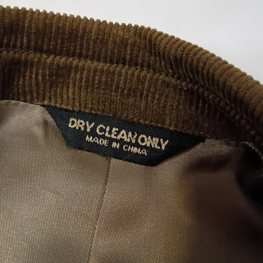 Chaps Ralph Lauren Mens 46L Blazer Brown Corduroy Sport Coat Jacket 2 Button VTG